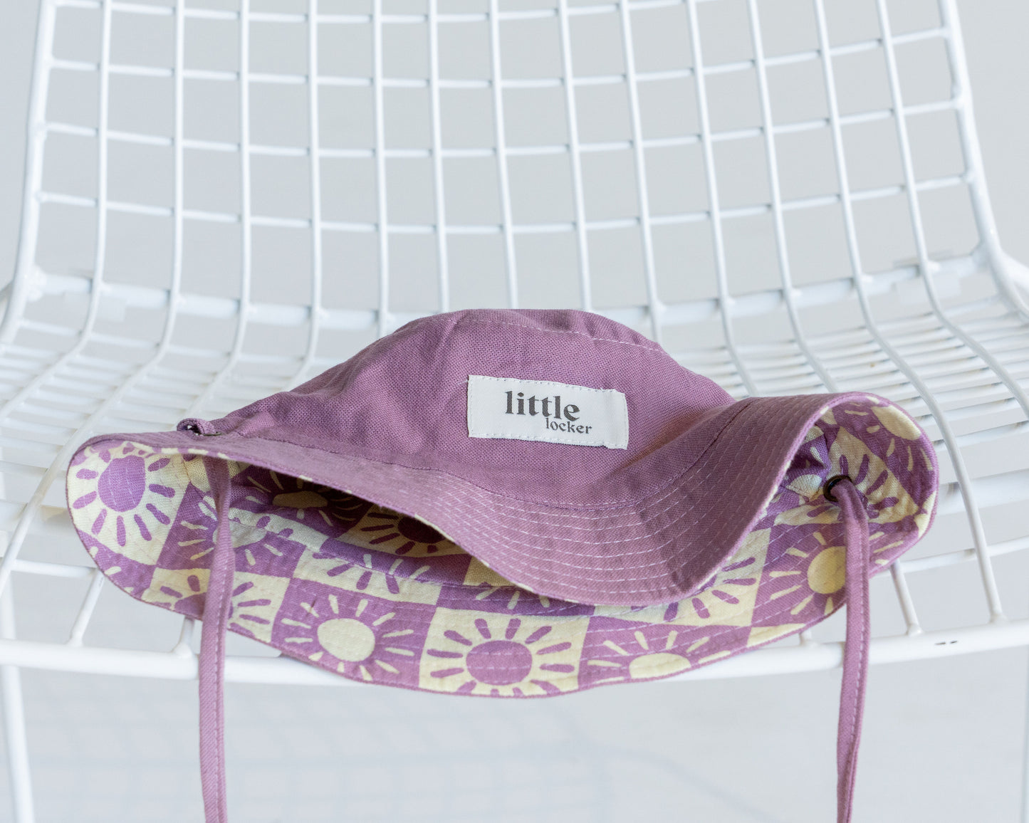 BRIGHTER DAYS REVERSIBLE BUCKET HAT - LILAC/BANANA
