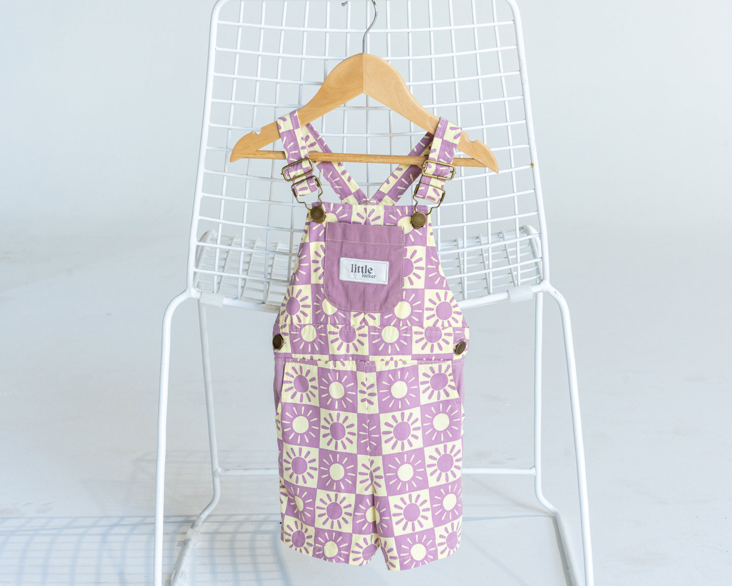 BRIGHTER DAYS SHORT OVERALL - LILAC/BANANA