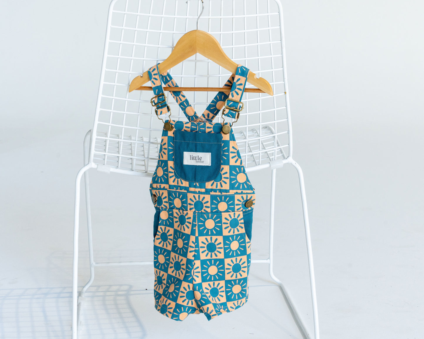 BRIGHTER DAYS SHORT OVERALL - BLUE/TANGERINE