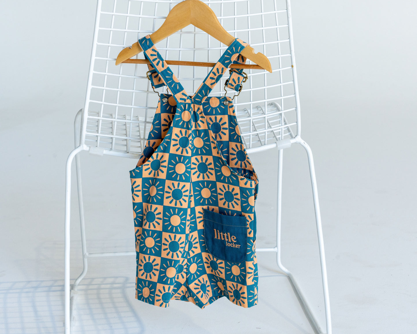 BRIGHTER DAYS SHORT OVERALL - BLUE/TANGERINE