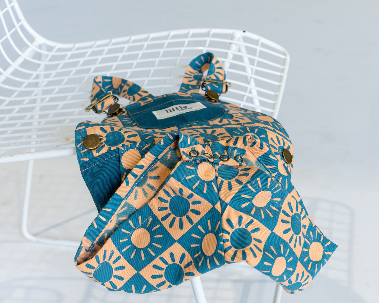 BRIGHTER DAYS SHORT OVERALL - BLUE/TANGERINE