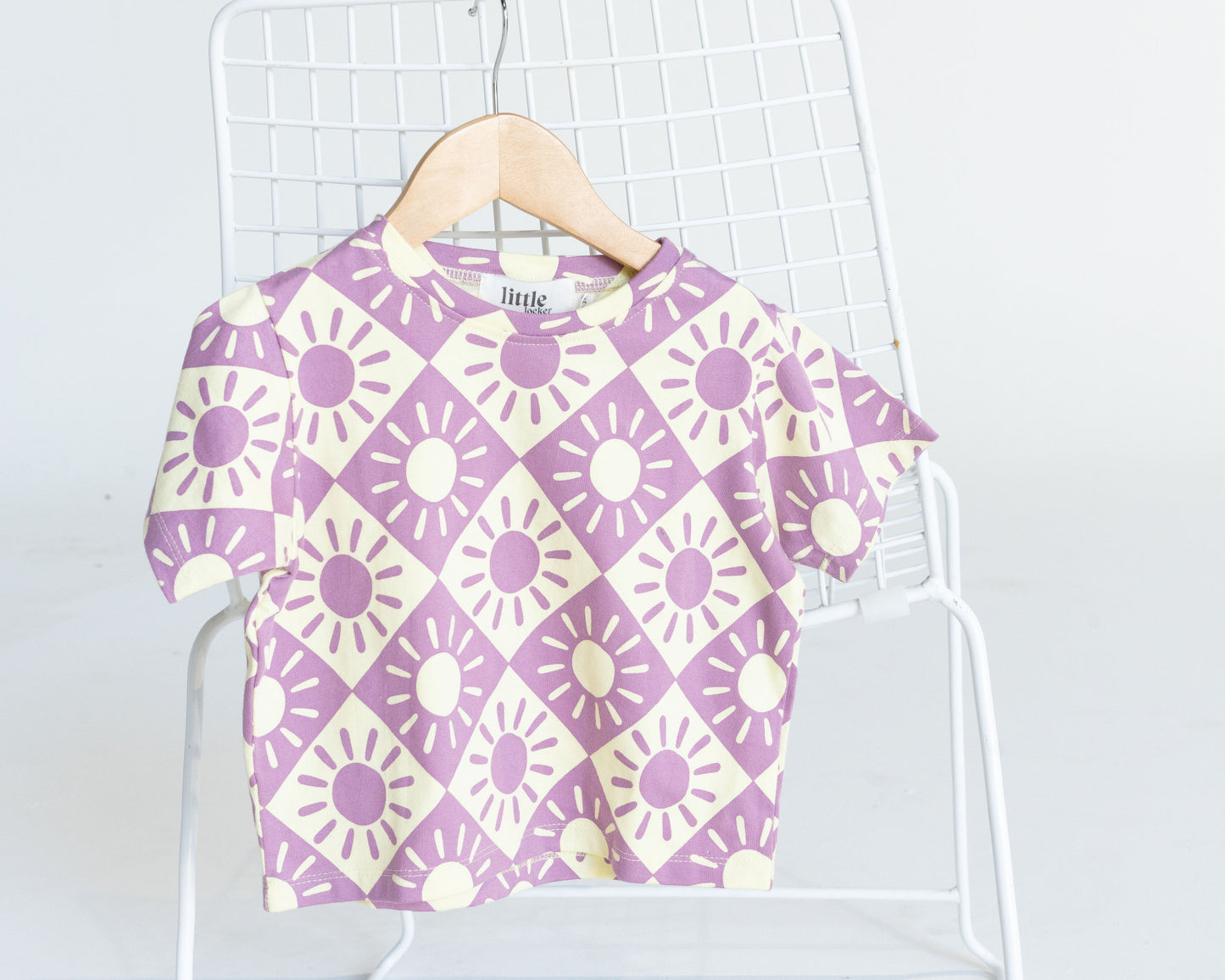 BRIGHTER DAYS TEE & SHORTS SET - LILAC/BANANA