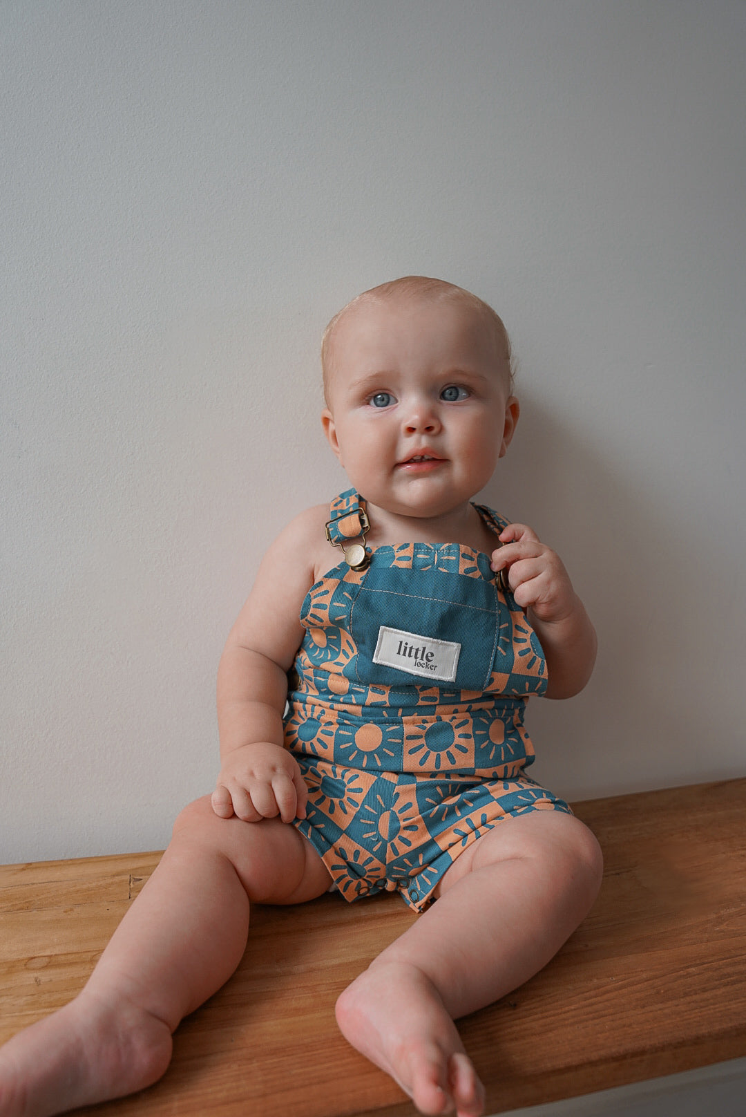 BRIGHTER DAYS SHORT OVERALL - BLUE/TANGERINE