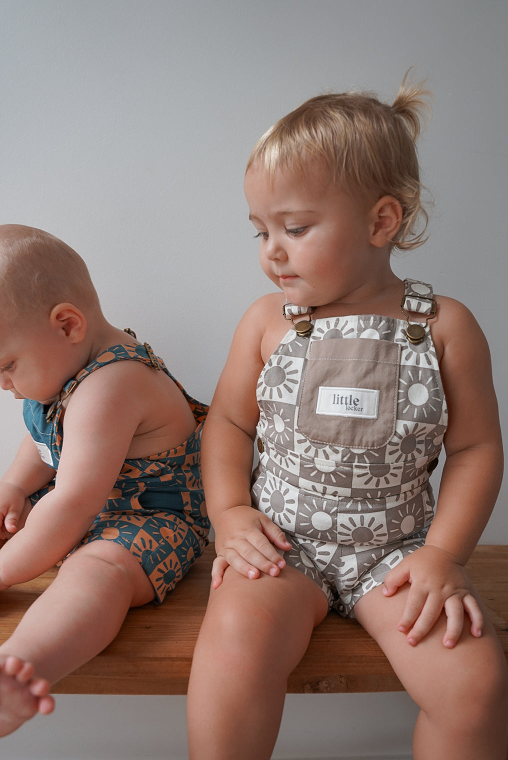 BRIGHTER DAYS SHORT OVERALL - MOCHA/COCONUT