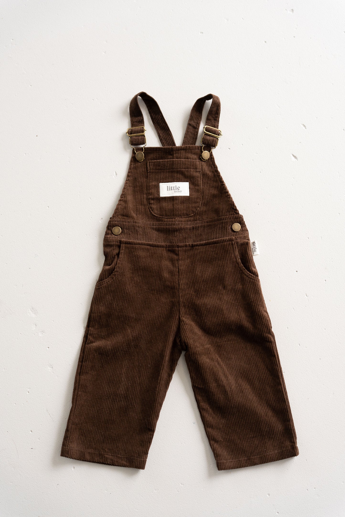 Brown Corduroy overall for babies, toddlers and kids. Made from soft cotton with adjustable straps and a relaxed fit.