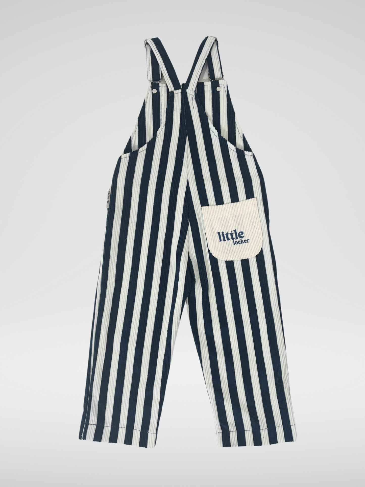 Striped corduroy overalls — Australian kids clothing ethically made by Little Locker
