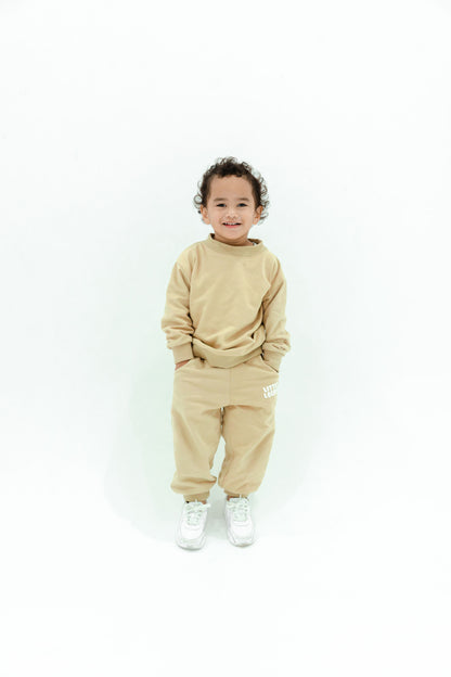 PUFF PRINT TRACK SET - LATTE