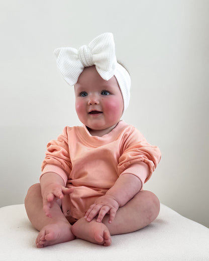 PUFF PRINT ROMPER - MUSK